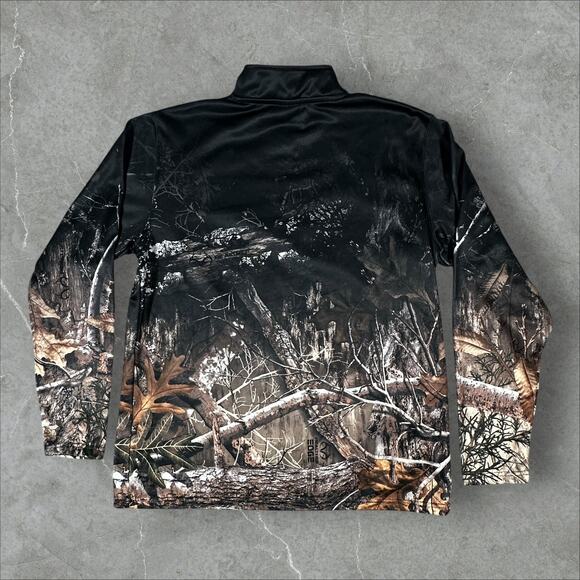 University Of Missouri Camo Realtree Mizzou Large Quarter Zip Longsleeve Sweater - Picture 2 of 8